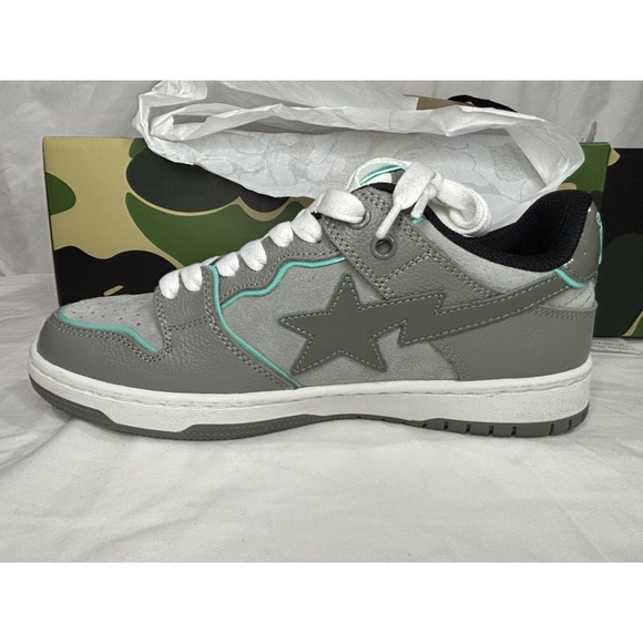 A Bathing Ape BAPE "SK8 Sta #2" Gray 1I70-291-011 Size 6 NEW - Picture 3 of 16